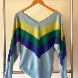 Benetton wool batwing sweater with Apre-ski 80's style